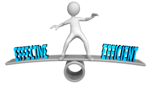 Balancing effective and efficient